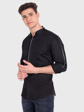 Mens Shoulder Piping Full Sleeve Shirt